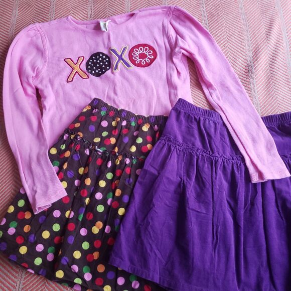 Crazy 8 by Gymboree HUGE 8 pc Mix & Match Girl's Sz XL/4 FUN Polka Dots/Stripes - Picture 4 of 6